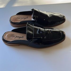 Free People | Patent Leather Slip On Mules Size 38
